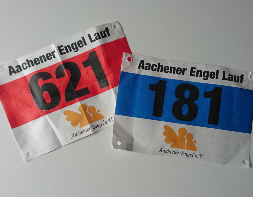 Startnummern für den Aachener Engel Lauf